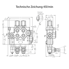 Load image into Gallery viewer, Hydraulik Steuerventil 1-7 fach 45 / 80 l/min Monoblock | Premoem
