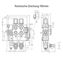 Lade das Bild in den Galerie-Viewer, Steuerventil 1-fach bis 7-fach 45 oder 80 l/min
